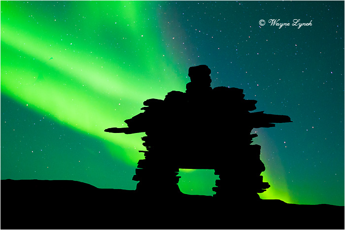Inukshuk & Northern Lights by Dr. Wayne Lynch ©